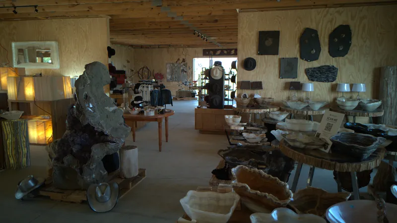 Vendor collections displayed throughout The Hive interior