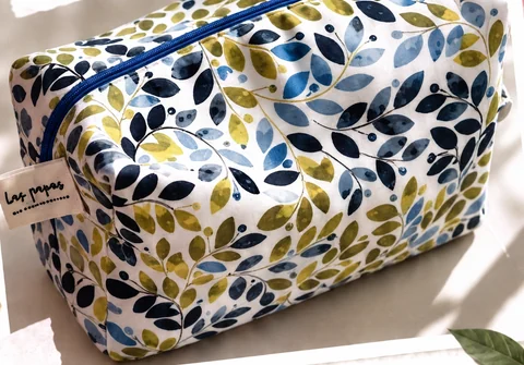 Botanical-print pouch
