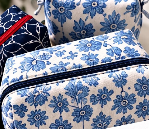 Blue pouches